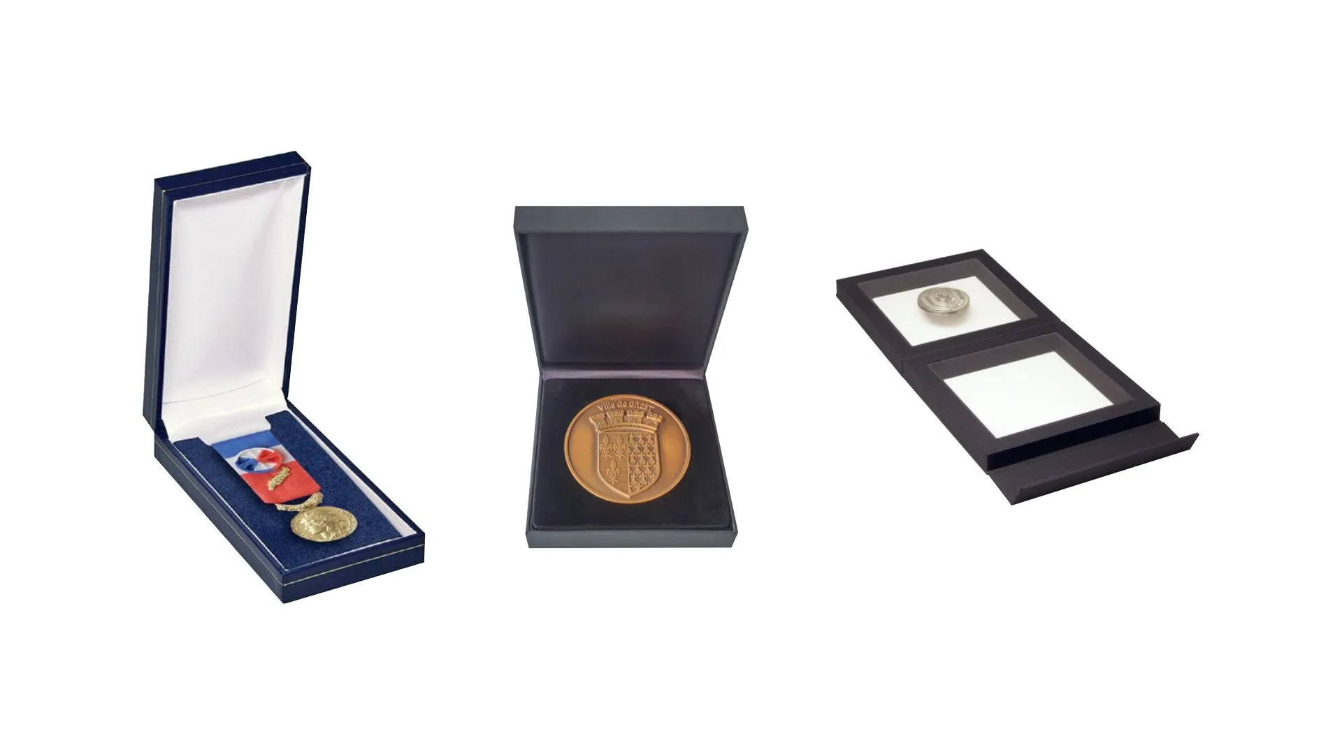 Packaging for coins,<br>medals & decorations