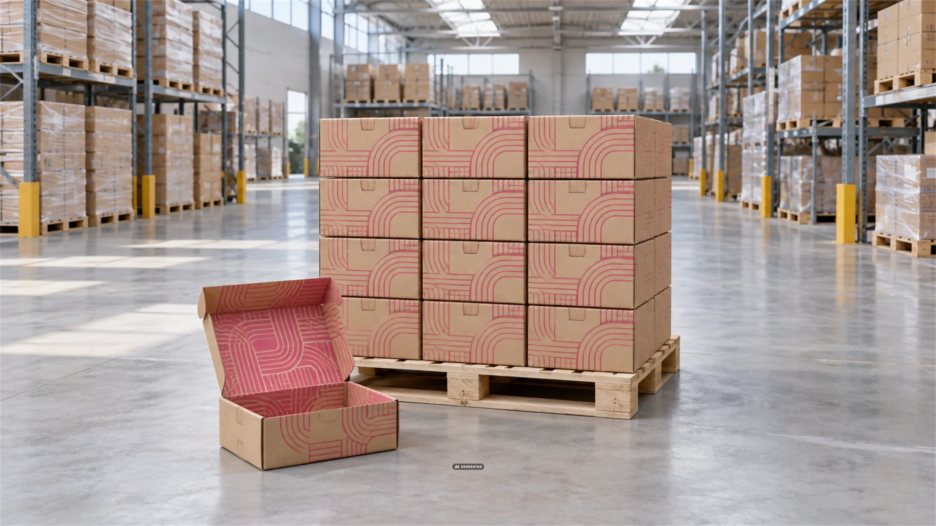 Custom corrugated cardboard packaging from 5,000 pieces