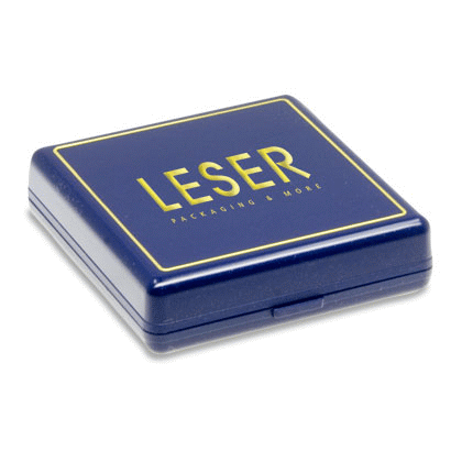 Plastic cases with gold frame for necklace pendants - Earrings