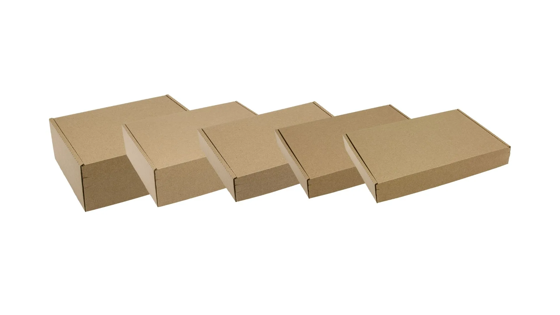 Our 5 standard sizes for shipping boxes