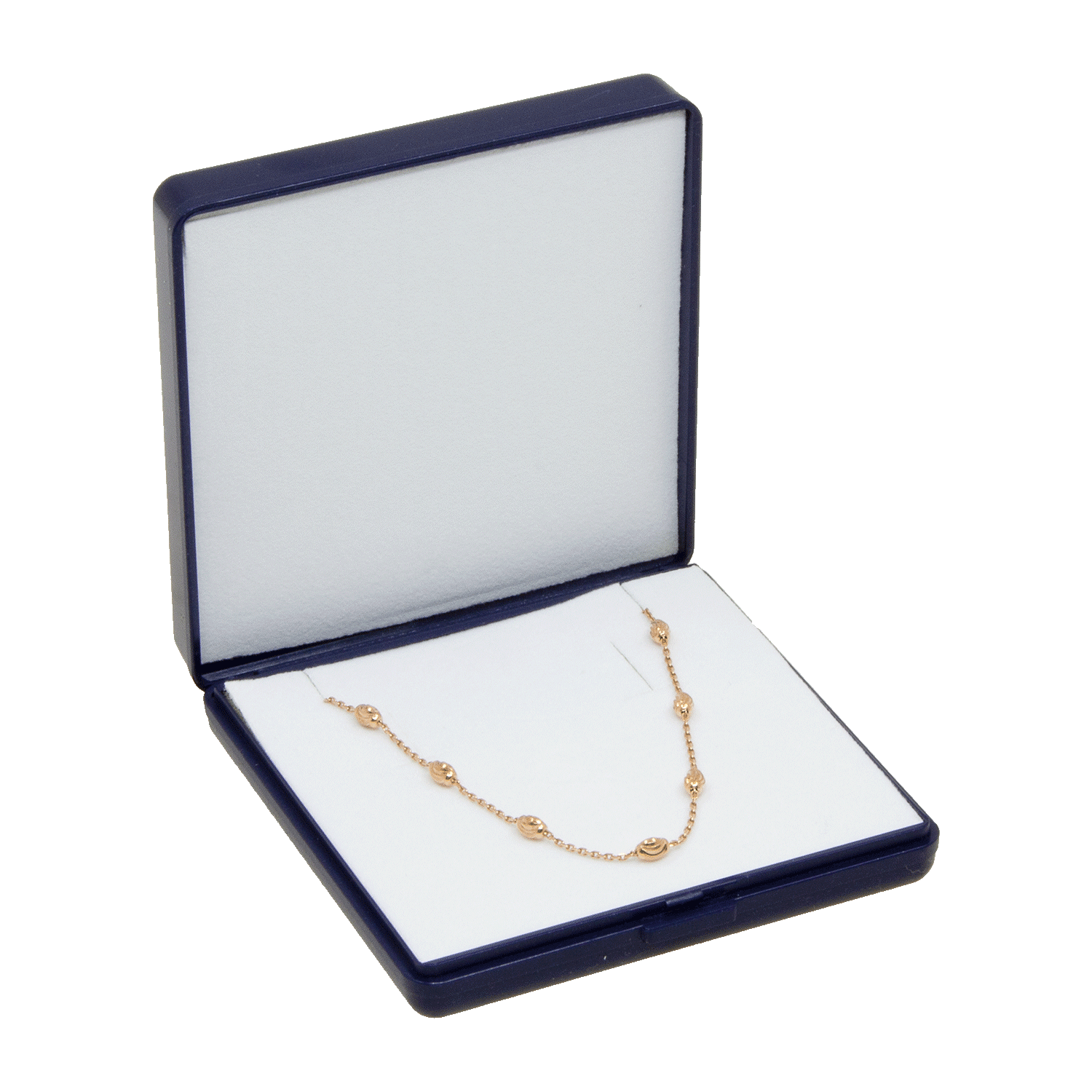 Plastic jewellery cases with gold frame for necklace pendants - Earrings