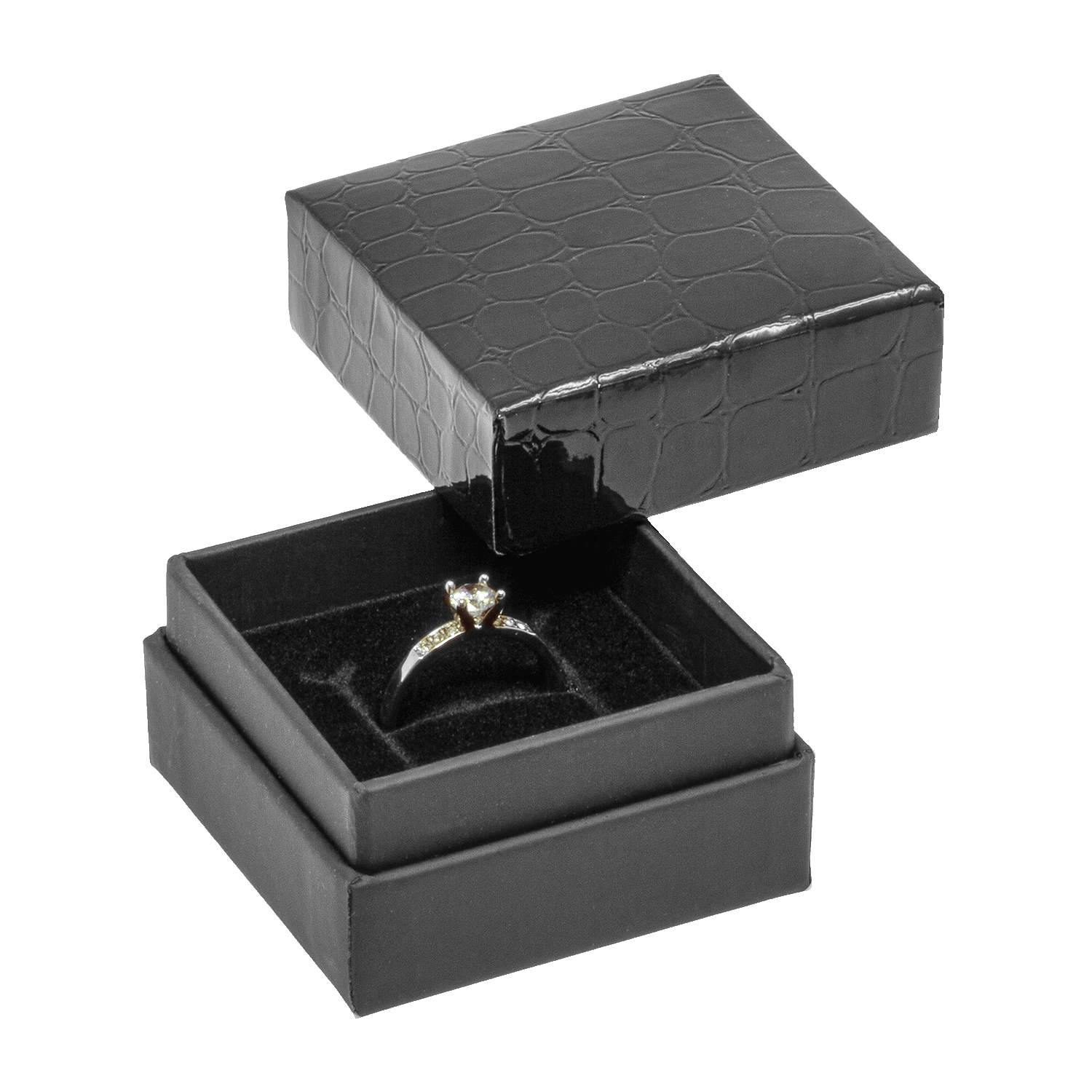 Cardboard boxes for rings - wedding rings - stud earrings