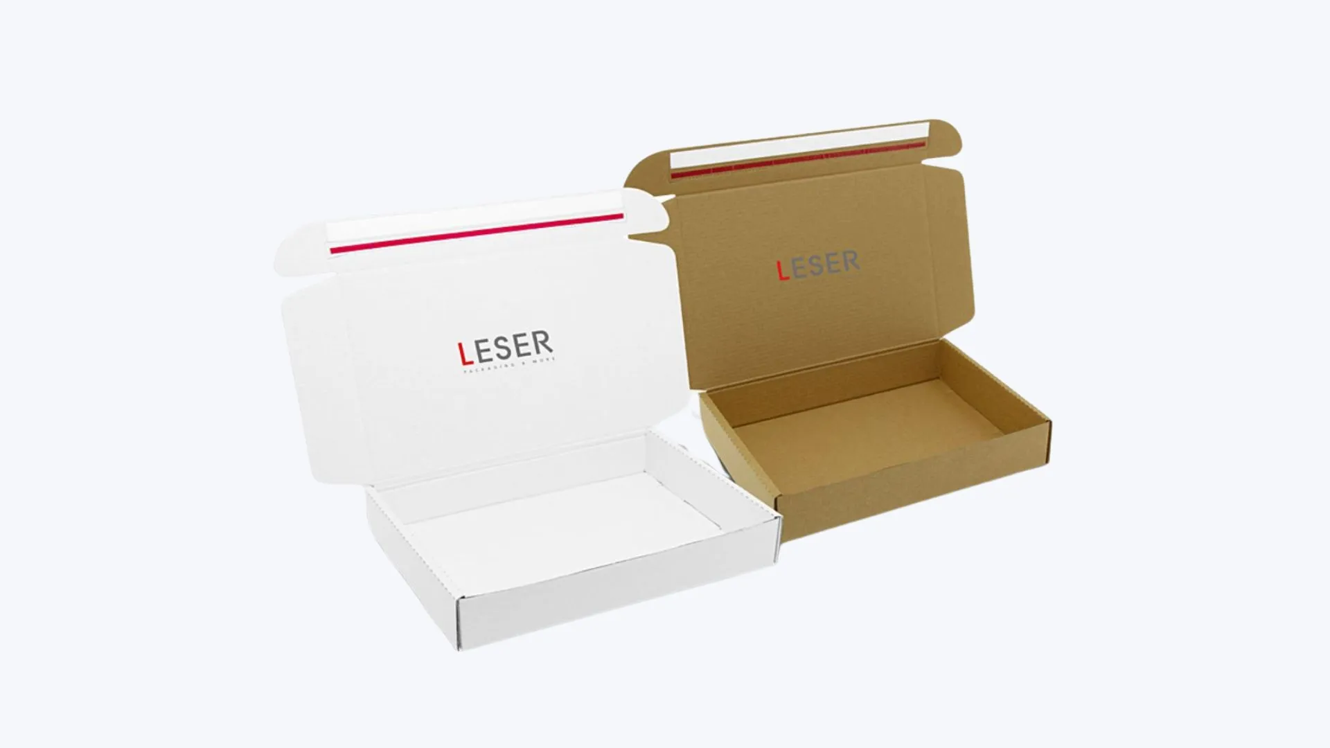 Shipping boxes.<br>5 sizes. 2 colours.