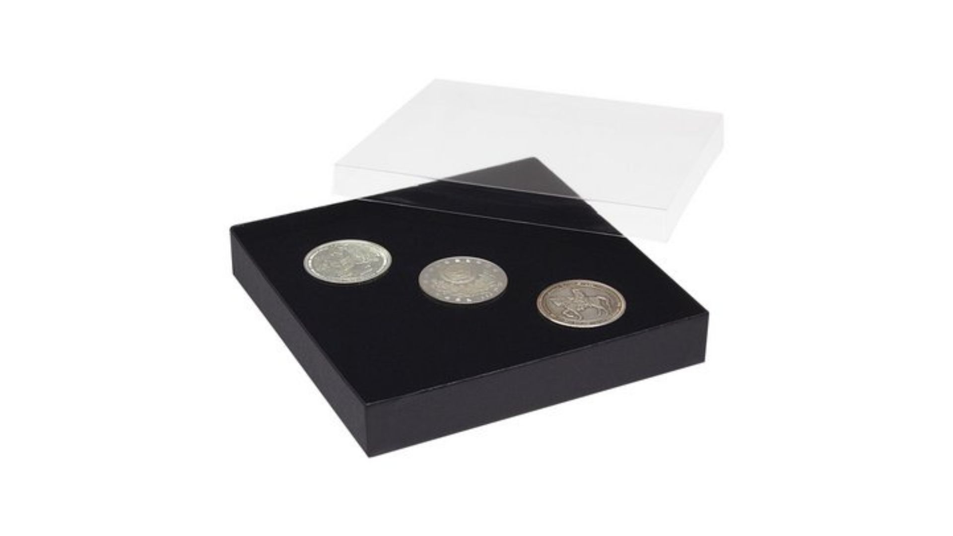 Coin packaging with clear lid Coin packaging with clear lid