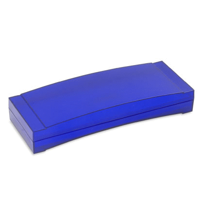 Blue plastic cases for 1 writing instrument