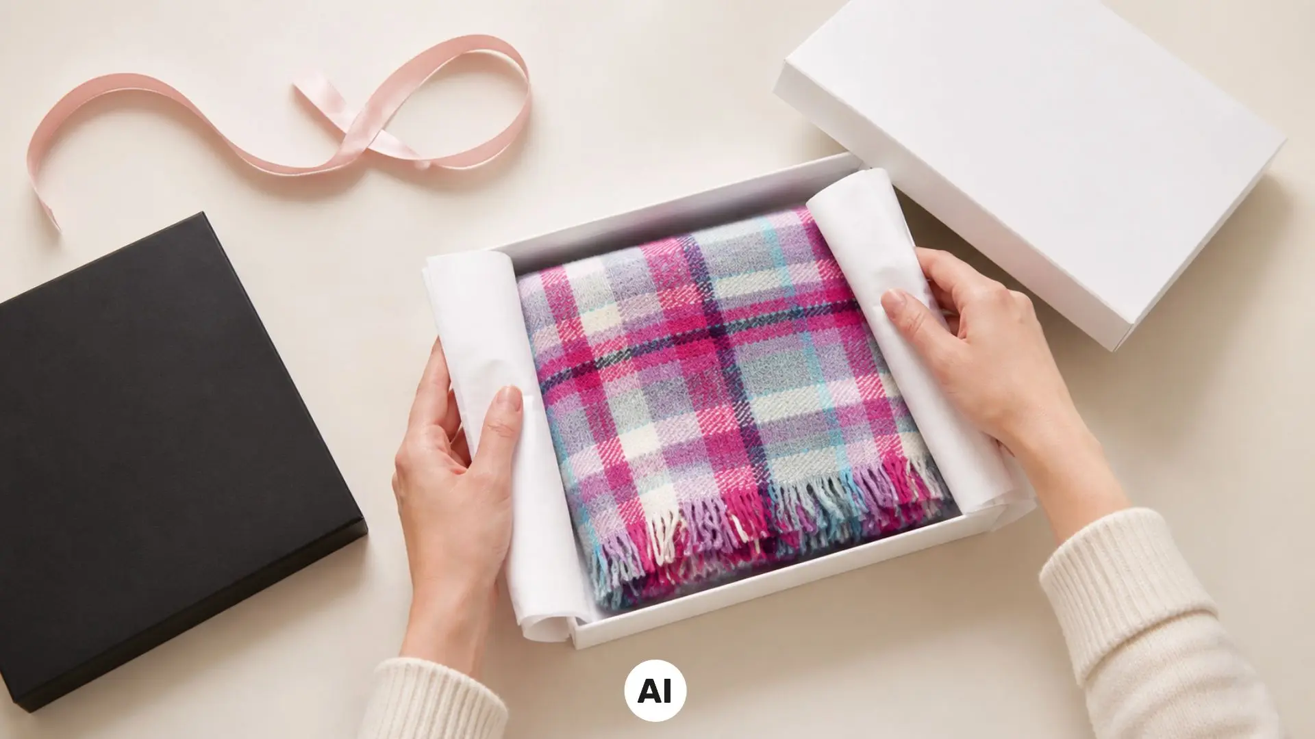 Packing a scarf: how to place it correctly in the box